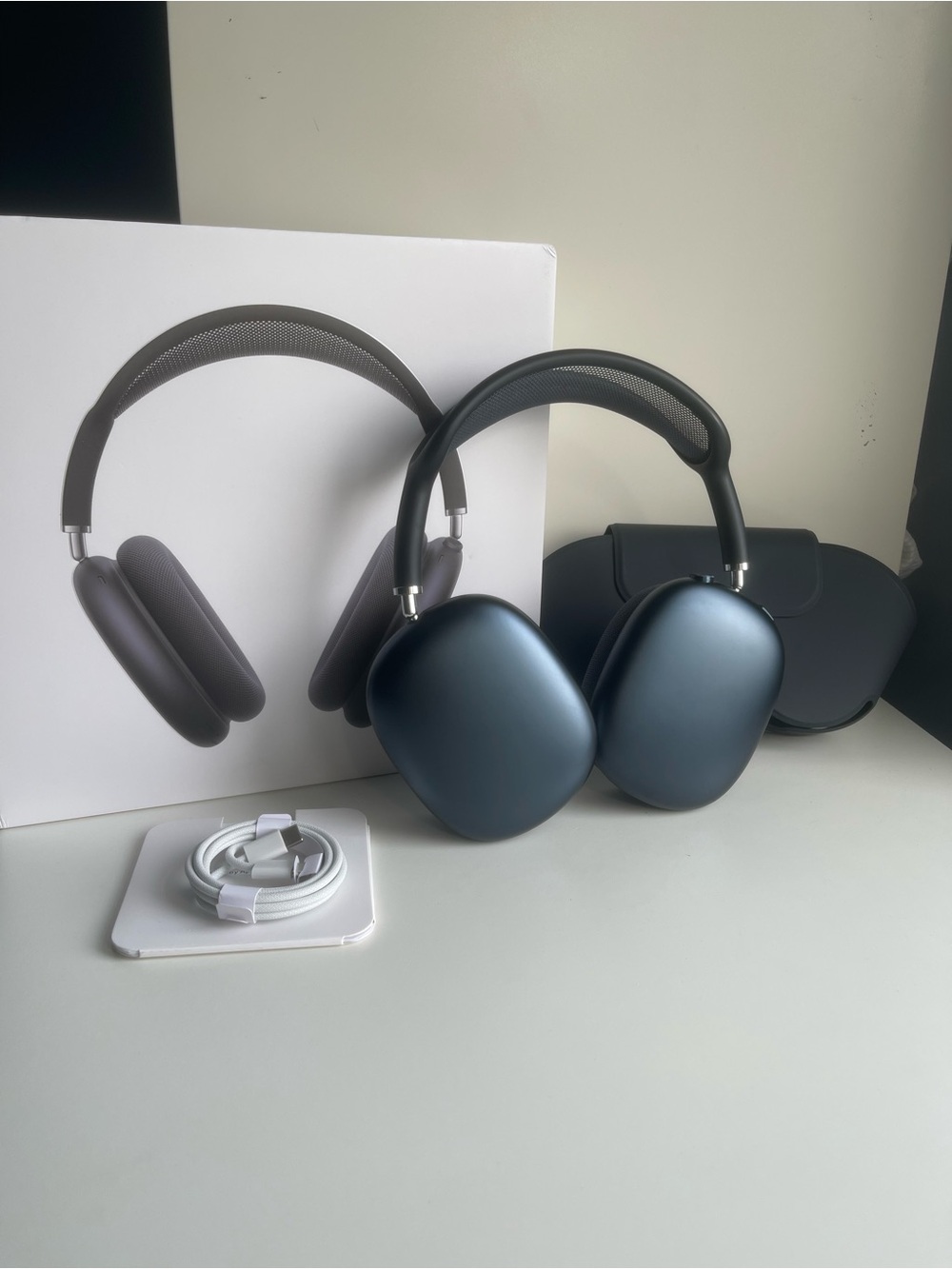 Apple AirPods Max in Blue with Black Headband